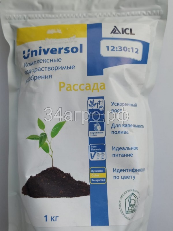 Удобрение Универсол Рассада 12-30-12 1 кг