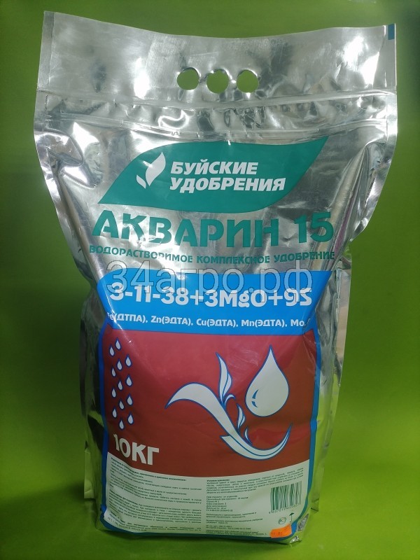 Удобрение Акварин 15 3-11-38+МЭ 10 кг