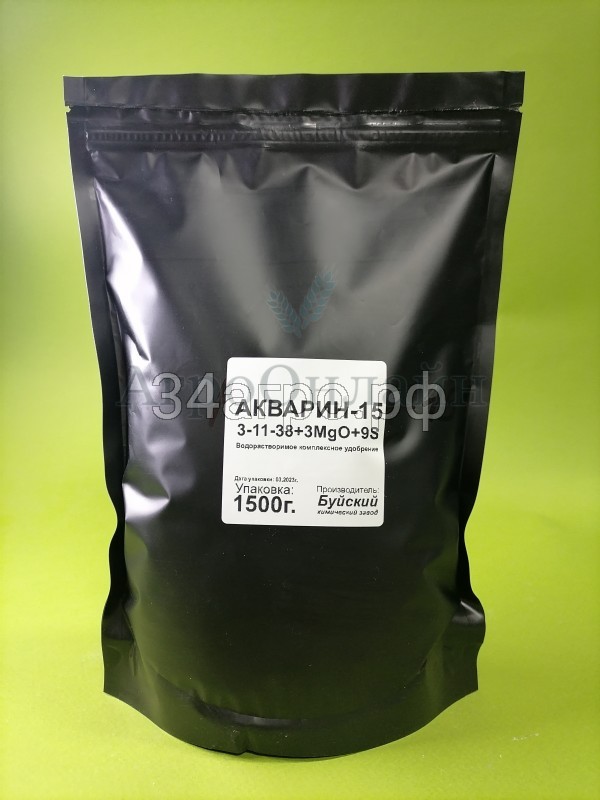 Удобрение Акварин 15 3-11-38+МЭ 1,5 кг