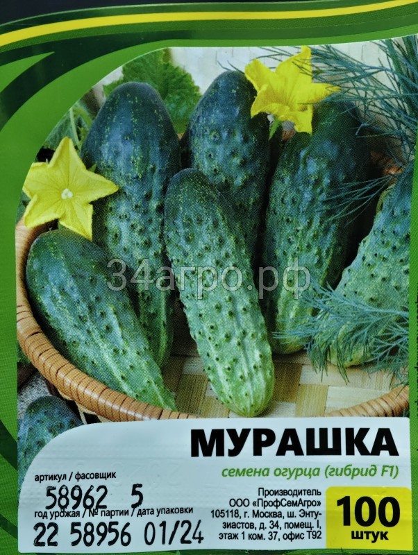 Огурец Мурашка F1 100 семян